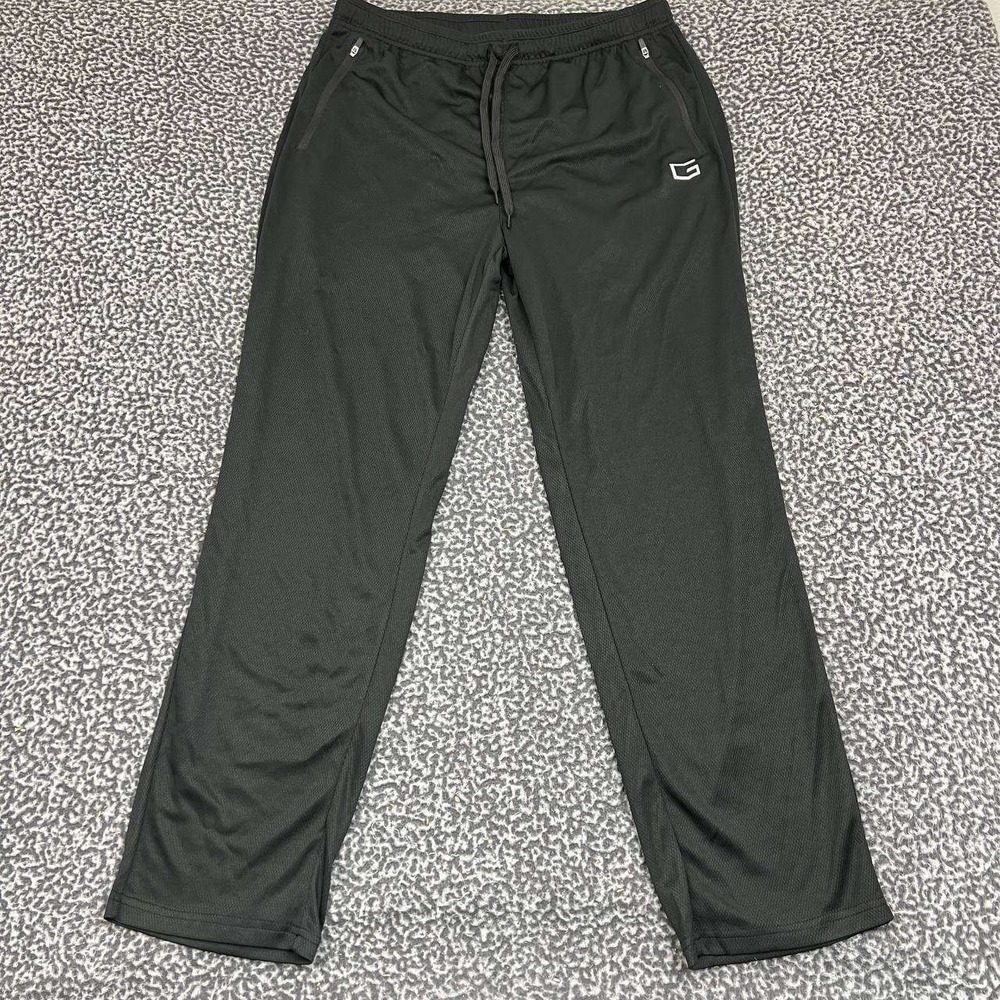 Gradual Sweatpants Men Large Black Drawstring Zipper Pocket‎ Outdoor 32x29 New